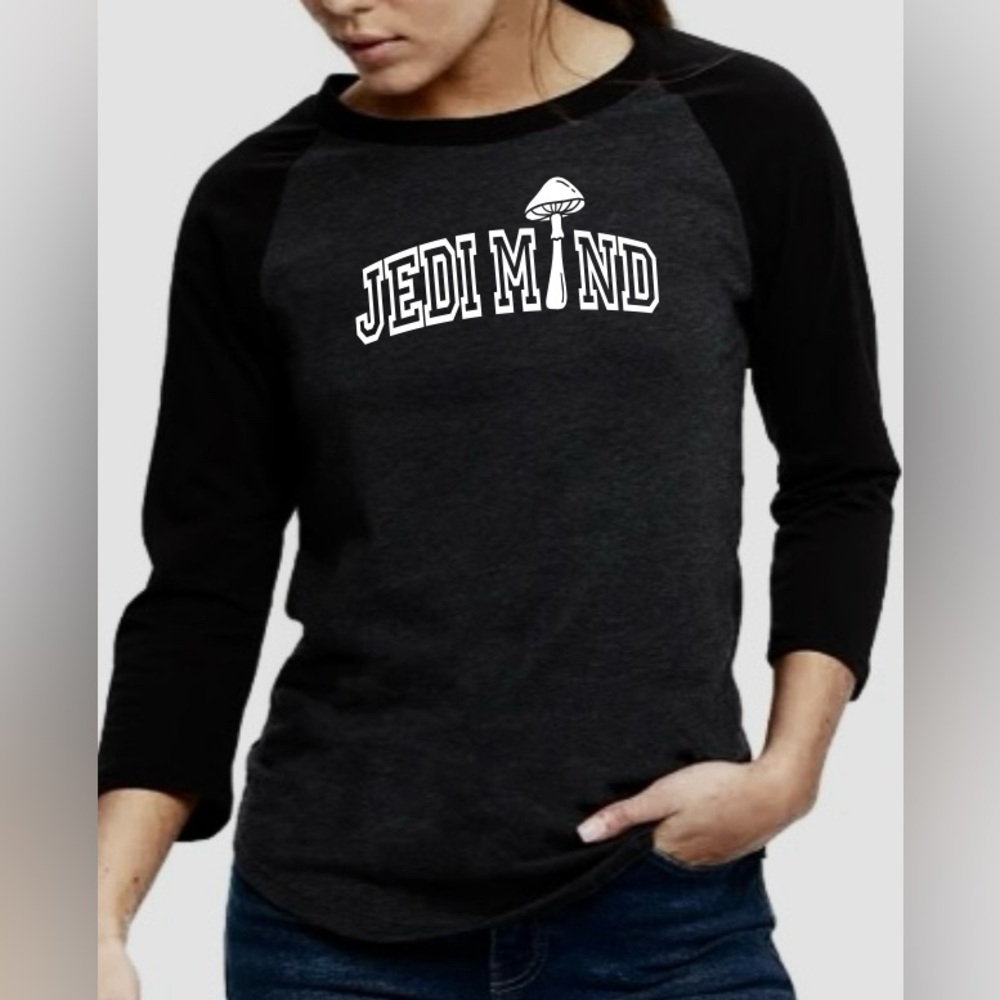 Jedi Mind Magic Mushroom Strain NWT Women’s 3/4 Sleeve Raglan